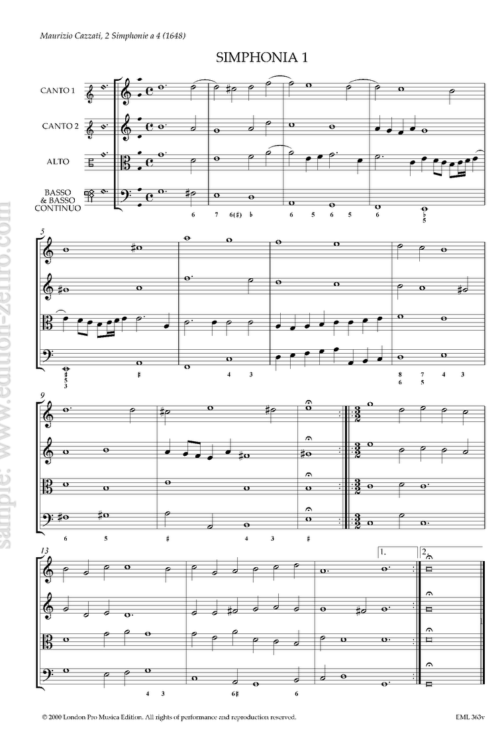 Maurizio Cazzati : Two Sinfonie à4 (viols)