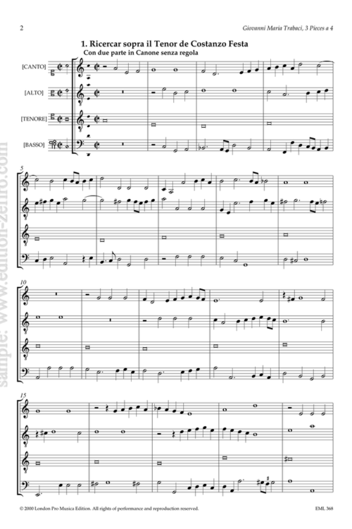 Giovanni Maria Trabaci - Three Pieces