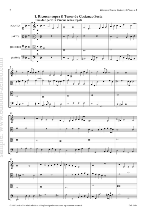 Giovanni Maria Trabaci - Three Pieces à4 (viols)