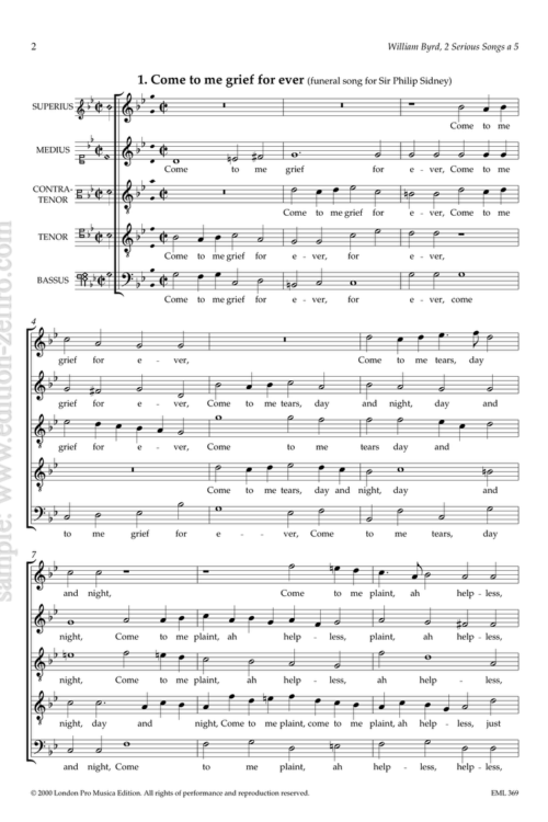 William Byrd - Two Serious Songs à5