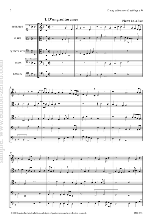 D'ung aultre amer à5 (viols) (Pierre de la Rue and Johannes le Brun)