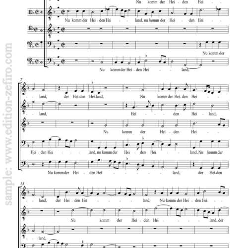 Nun komm der Heiden Heiland (4 settings à5)
