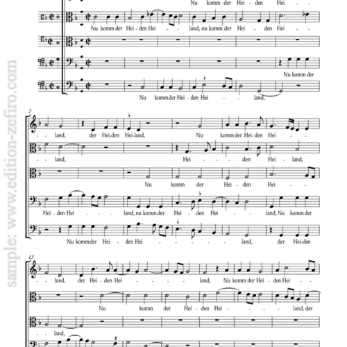 Nun komm der Heiden Heiland (4 settings à5)