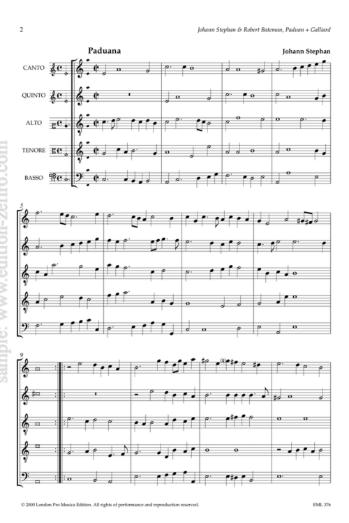 Paduan & Galliard à5