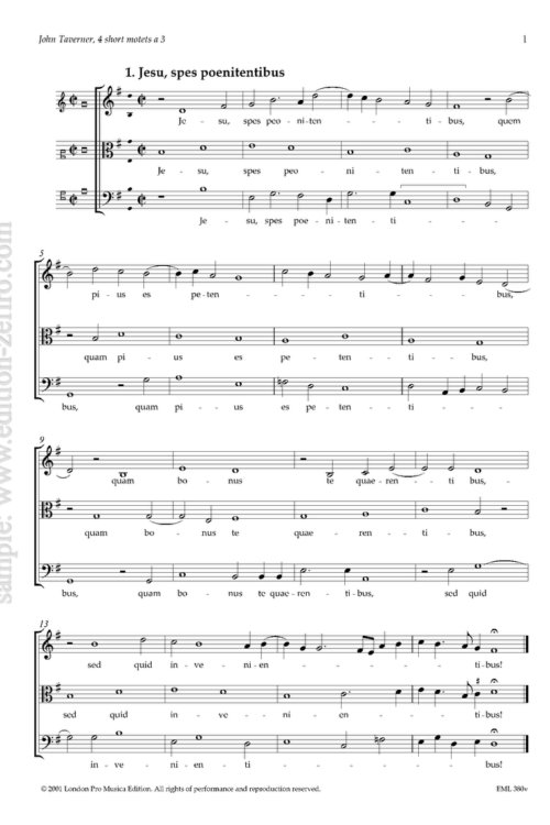 John Taverner : Four Short Motets à3 (viols)