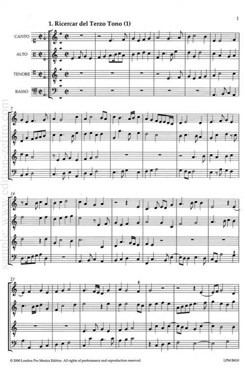 Two ricercari (score and parts) : Annibale Padovano
