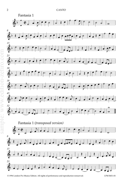 Fantasie a tre voci (parts for recorders) : Giovanni Bassano