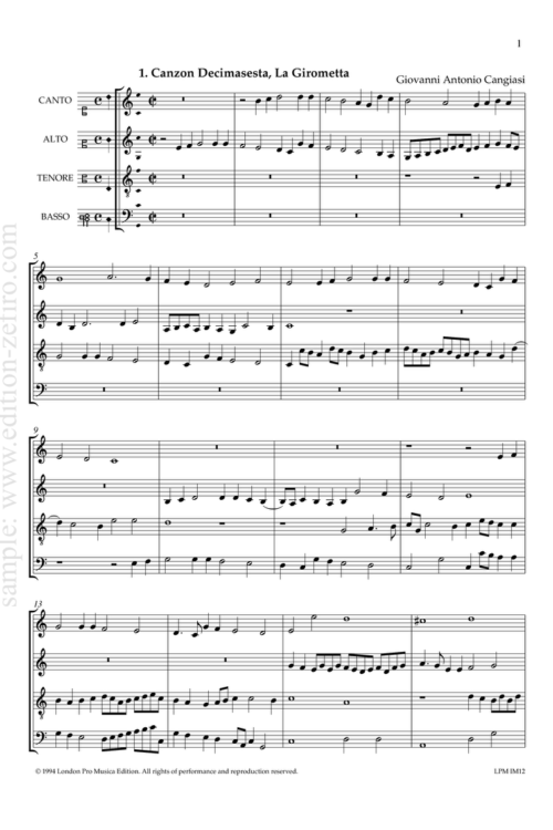Two canzoni di sonar by Giovanni Cangiasi
