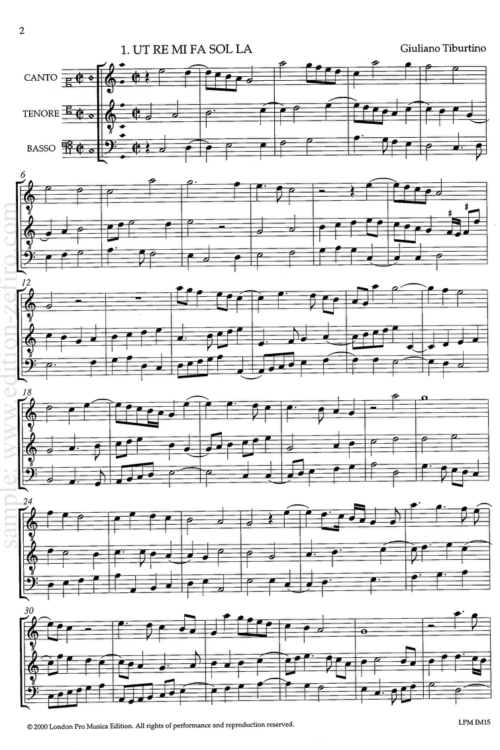 Giuliano Tiburtino - Fantasie et Ricercari a tre voci (1549) (score)