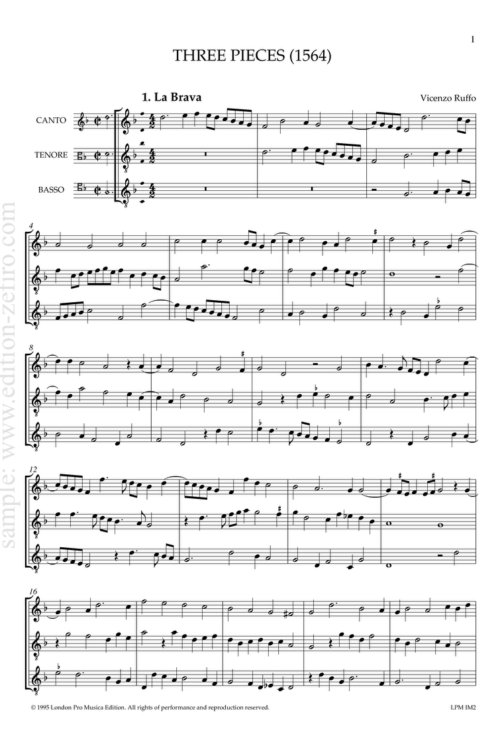 Vincenzo Ruffo - Three Pieces from Capricci im Musica