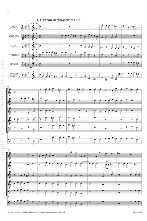 Antonio Troilo - Four 5-part canzoni