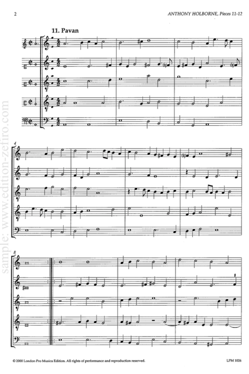 Anthony Holborne, Pieces 11-12