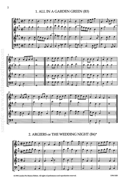 Playford Dances à4, volume 1 (Recorders)