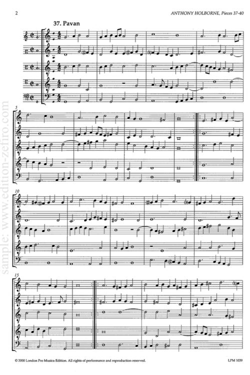 Anthony Holborne, Pieces 37-40
