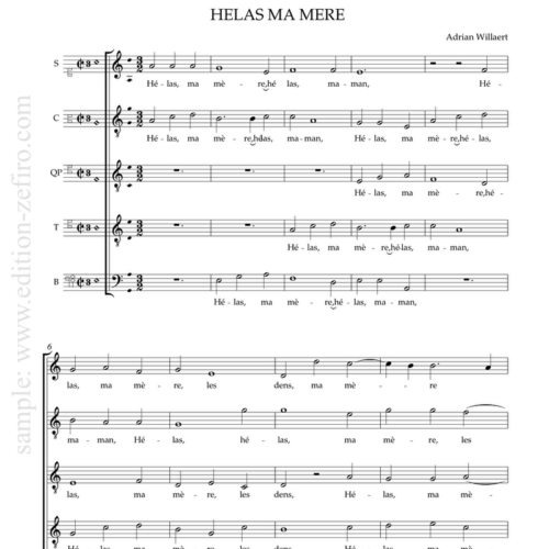 Helas! ma mere : Adrian Willaert