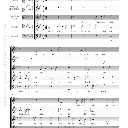 Arise, Lord, Into Thy Rest : William Byrd