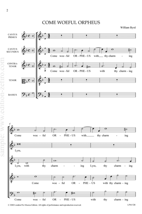 Come Woeful Orpheus : William Byrd