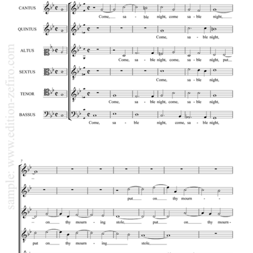 Come, sable night : John Ward