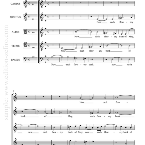 Now each flowery bank of May : Orlando Gibbons