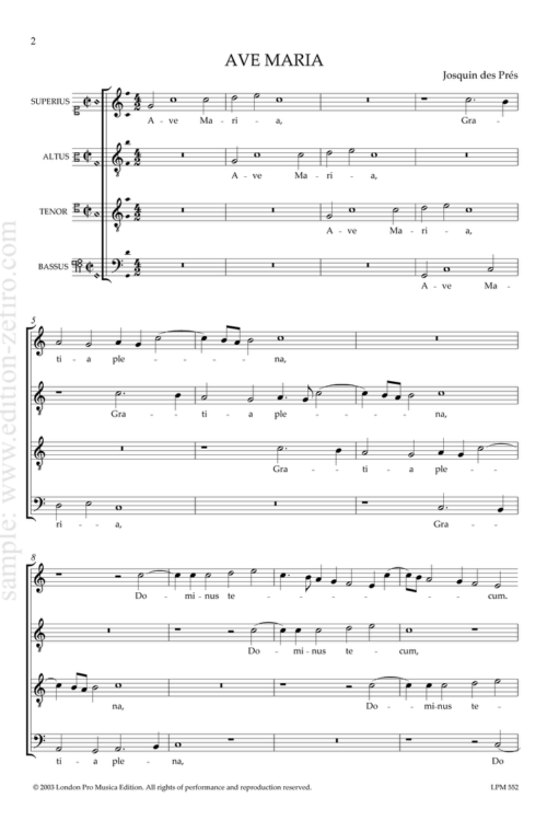 Ave Maria : Josquin des Prés