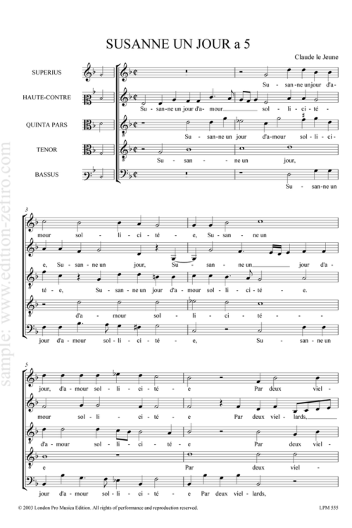 Susanne un jour à5 : Claude Le Jeune