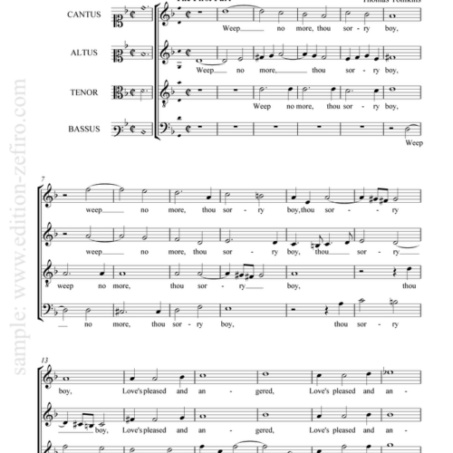 Weep no more, thou sorry boy : Thomas Tomkins