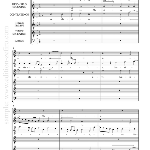 Ave Maria à6 by Ludwig Senfl for voices or instruments