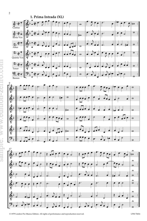 Hassler: Intradas and Gagliarda from Lustgarten (1601)