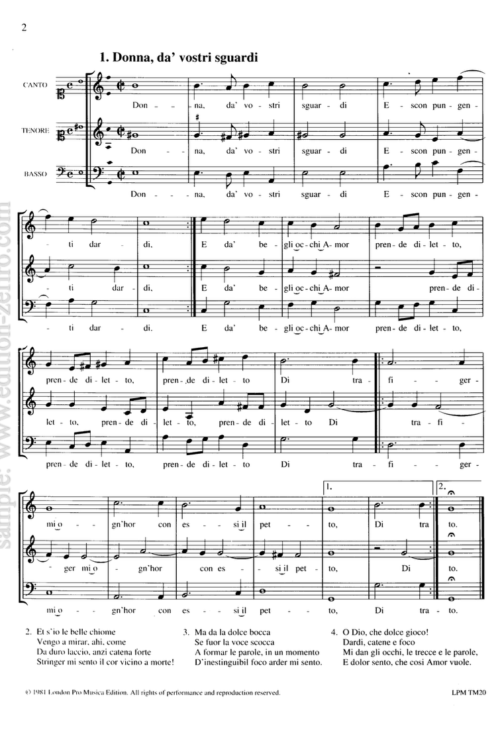 Marenzio: Twelve Villanelle (1584)
