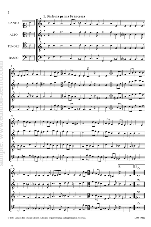 Bonzanini: Sinfonie e Gagliarde from Capricci Musicali (1616)
