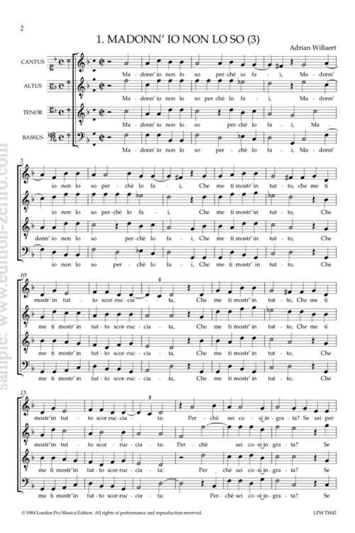 Adrian Willaert - Five Villanelle à4