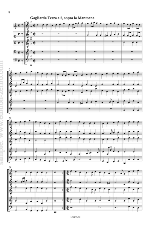 Giovanni Maria Trabaci : Five Galliards (1615)