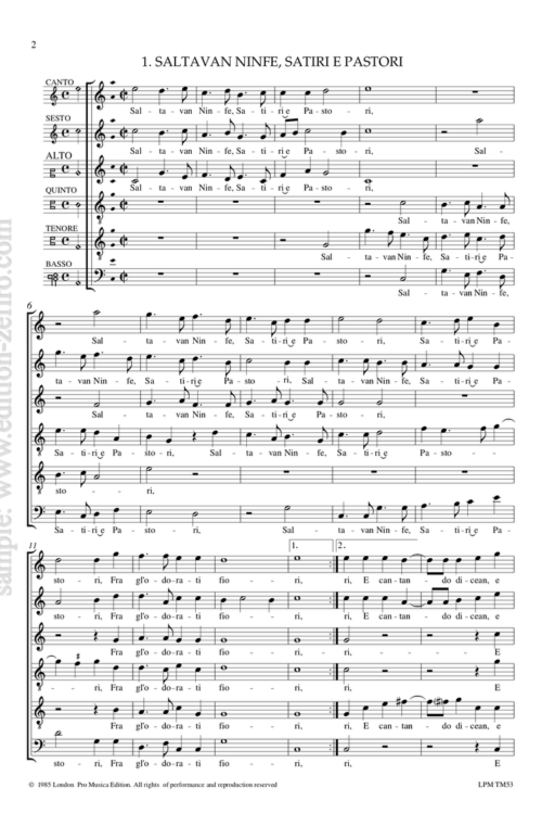 Orazio Vecchi - Five Canzonette (1596)