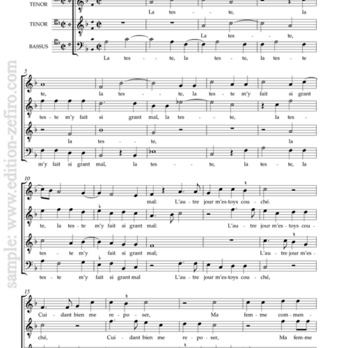 7 comical chansons of the early sixteenth century