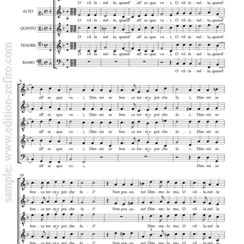 Five Canzoni Napolitane (1574) (selection 1) : Ludovico Agostini