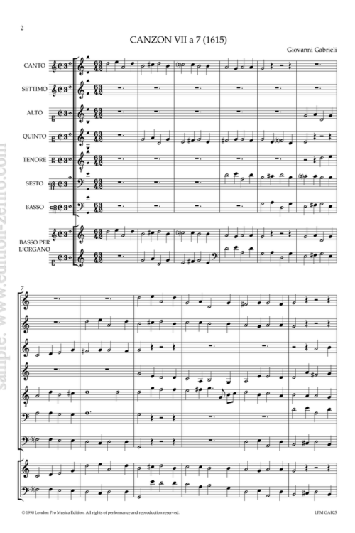 Canzon VII à7 (1615) - Giovanni Gabrieli