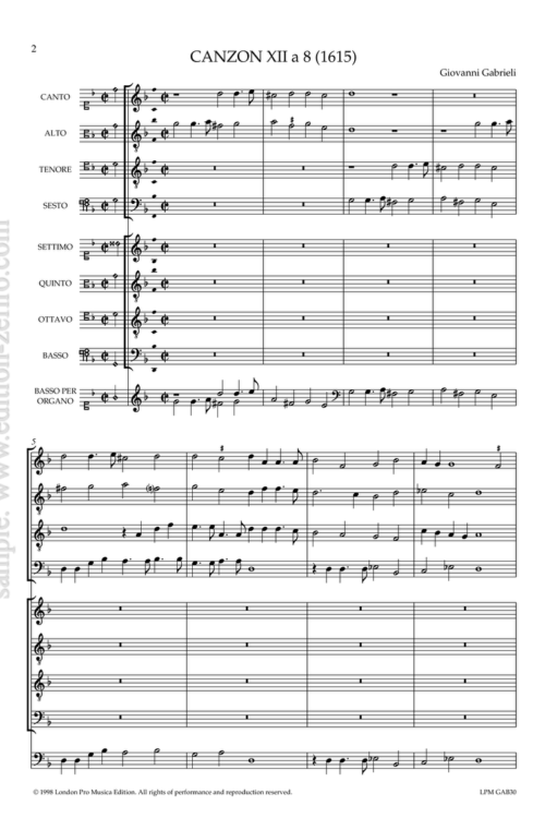 Canzon XII à8 (1615) - Giovanni Gabrieli