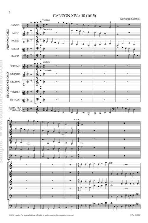 Canzon XIV à10 (1615) - Giovanni Gabrieli