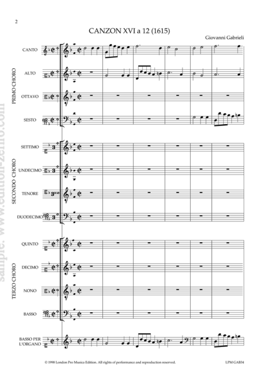 Canzon XVI à12 (1615) - Giovanni Gabrieli