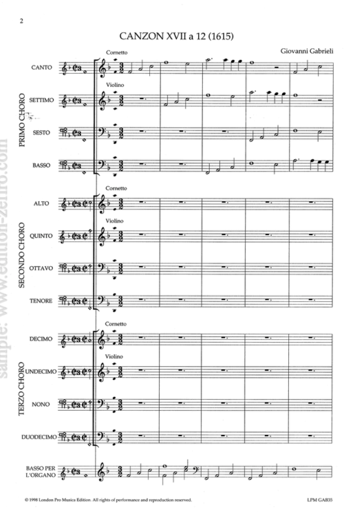 Canzon XVII à12 (1615) - Giovanni Gabrieli