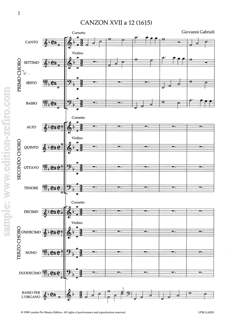 Canzon XVII à12 (1615) - Giovanni Gabrieli