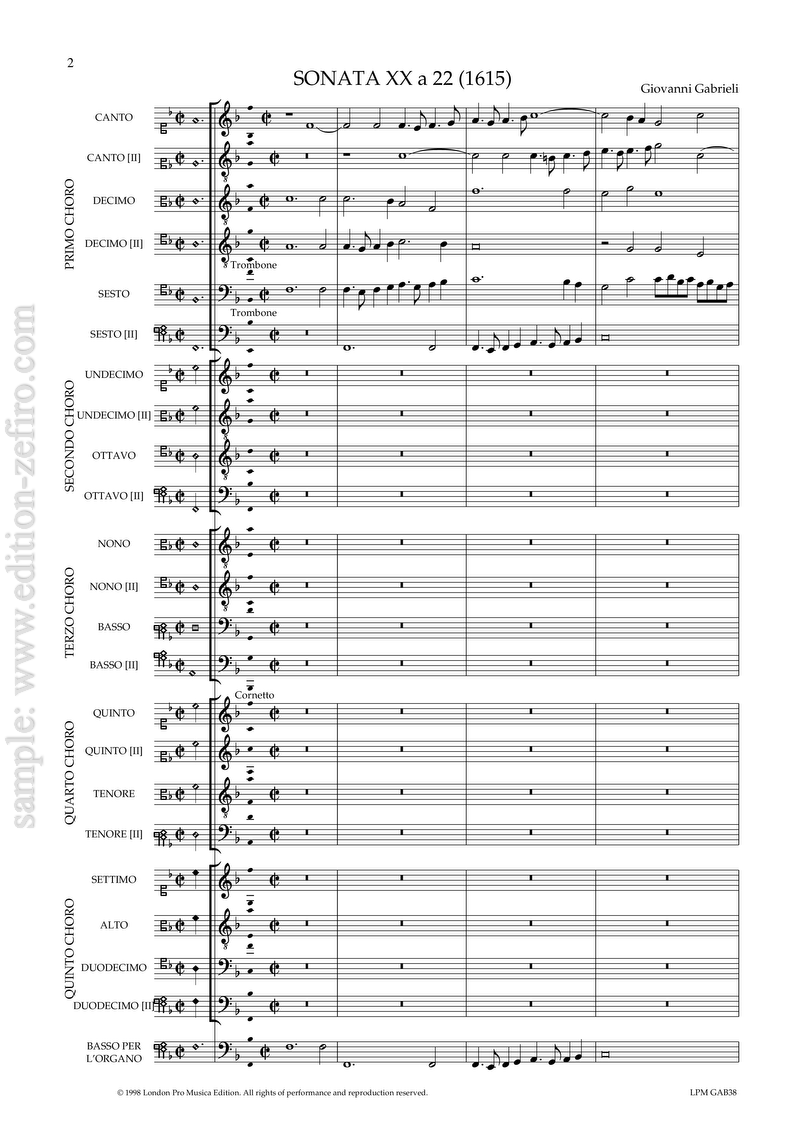 Sonata XX à22 (1615) - Giovanni Gabrieli