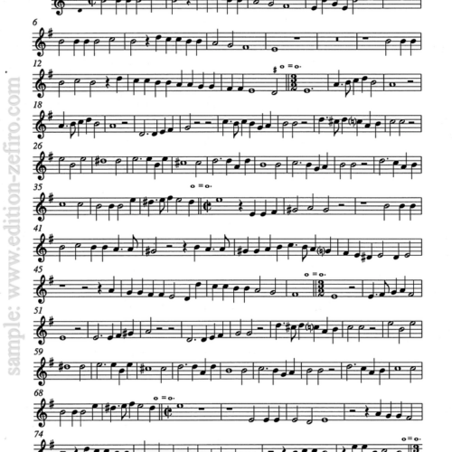 Canzon Noni Toni à8 (1597) (set of transposed parts) - Giovanni Gabrieli