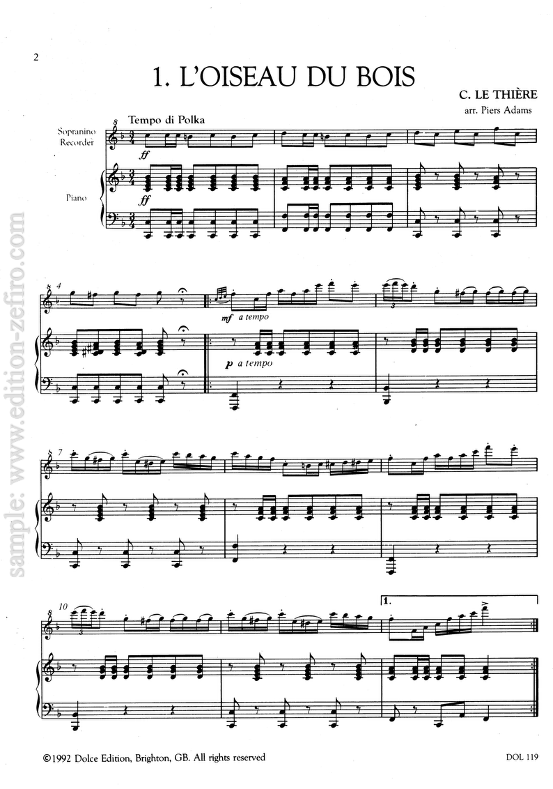 Extraordinary Encores for solo recorder and piano