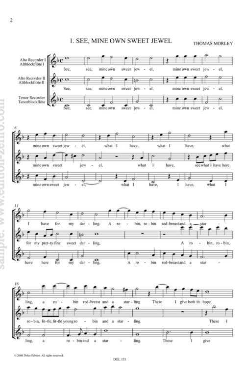English Madrigals, volume 1 (recorder trio)