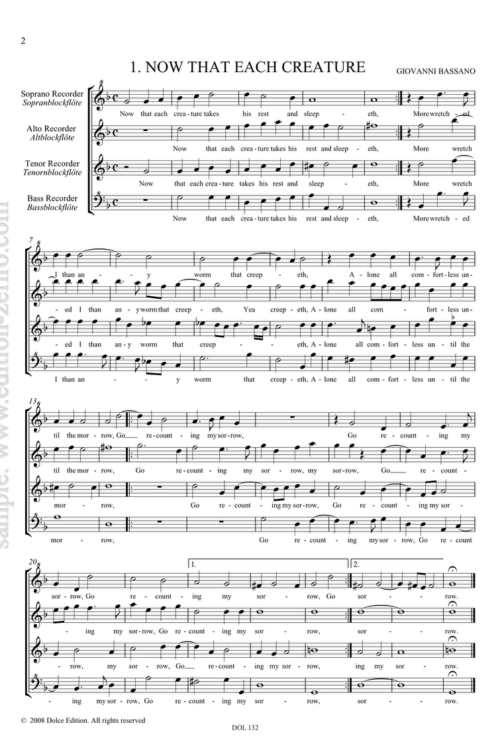 English Madrigals, volume 2 (recorder quartet)