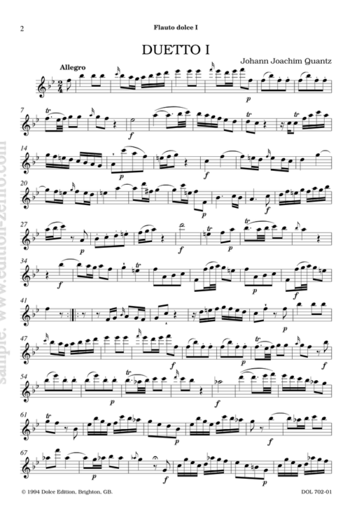 Quantz - 6 Duetti (1759)