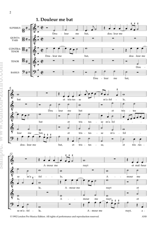 Josquin des prés - Four Chansons