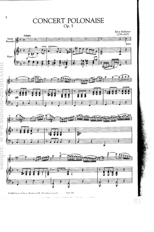 Krähmer: Concert Polonaise, Op. 5