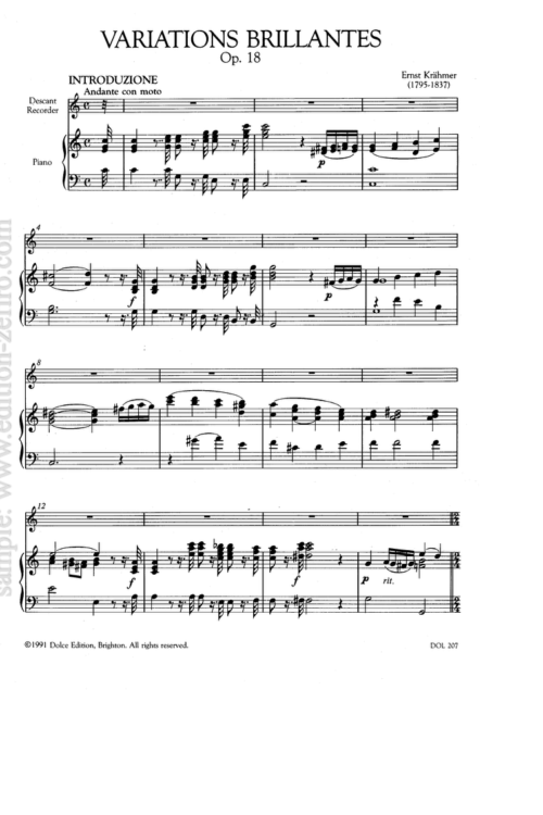 Krähmer: Variations Brilliantes, Op. 18